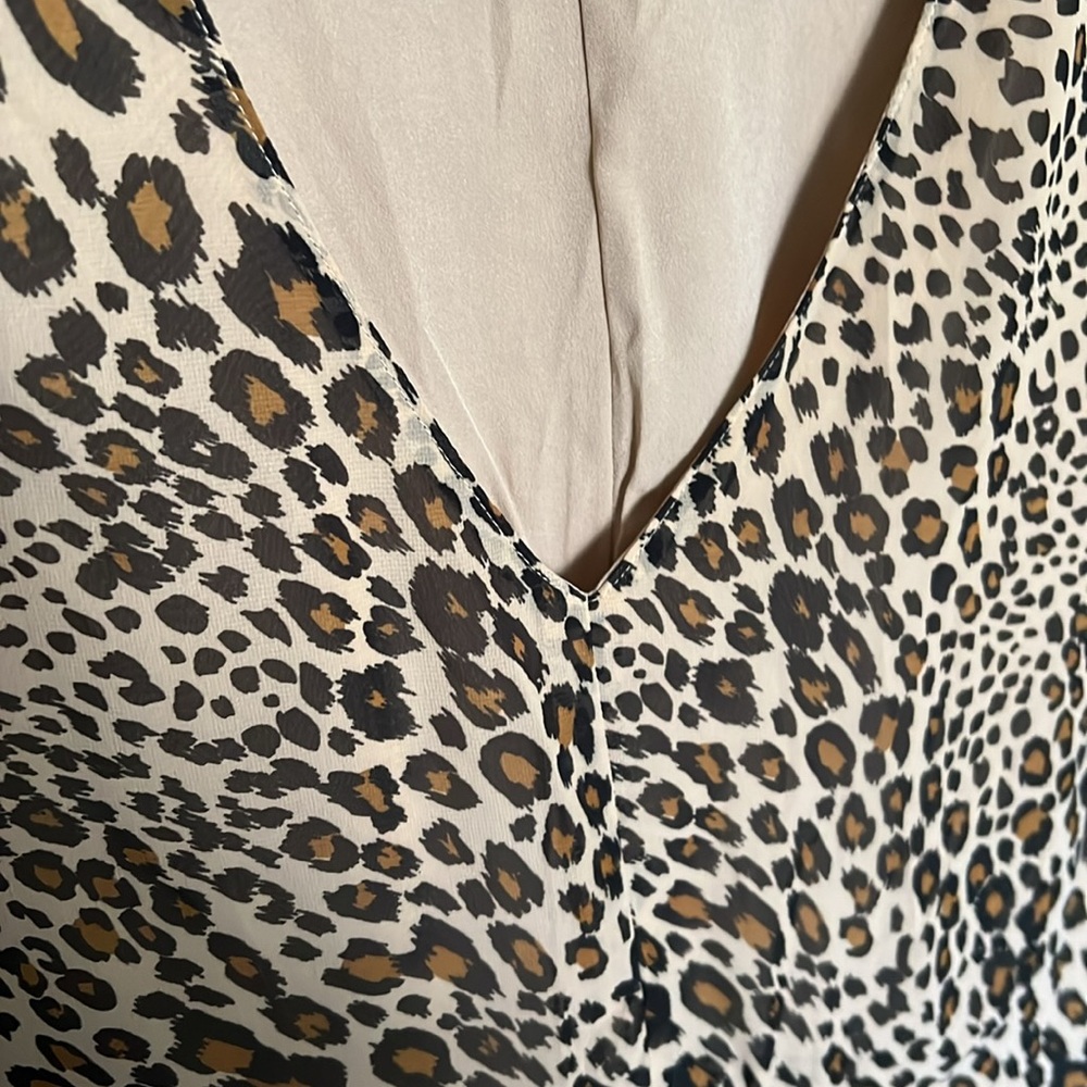 TIME and TRU Black/Brown/Tan Animal Print Peasant Dress, Size LG(12-14), NWT. - Picture 9 of 9